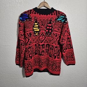 Vintage Kitty Hawk by Vivian Wang Funky Sweater